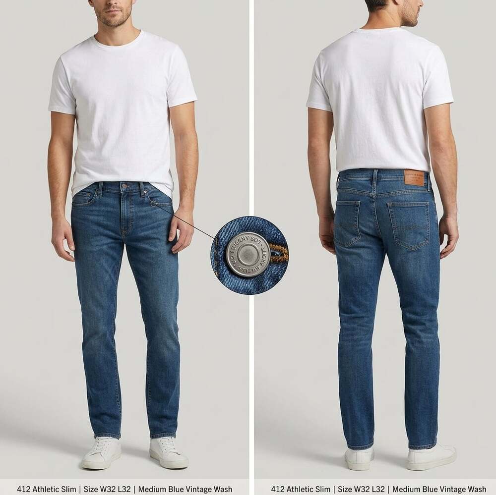 Lucky Brand Men's 412 Athletic Slim Fit Jeans Size 32x32 Blue Denim